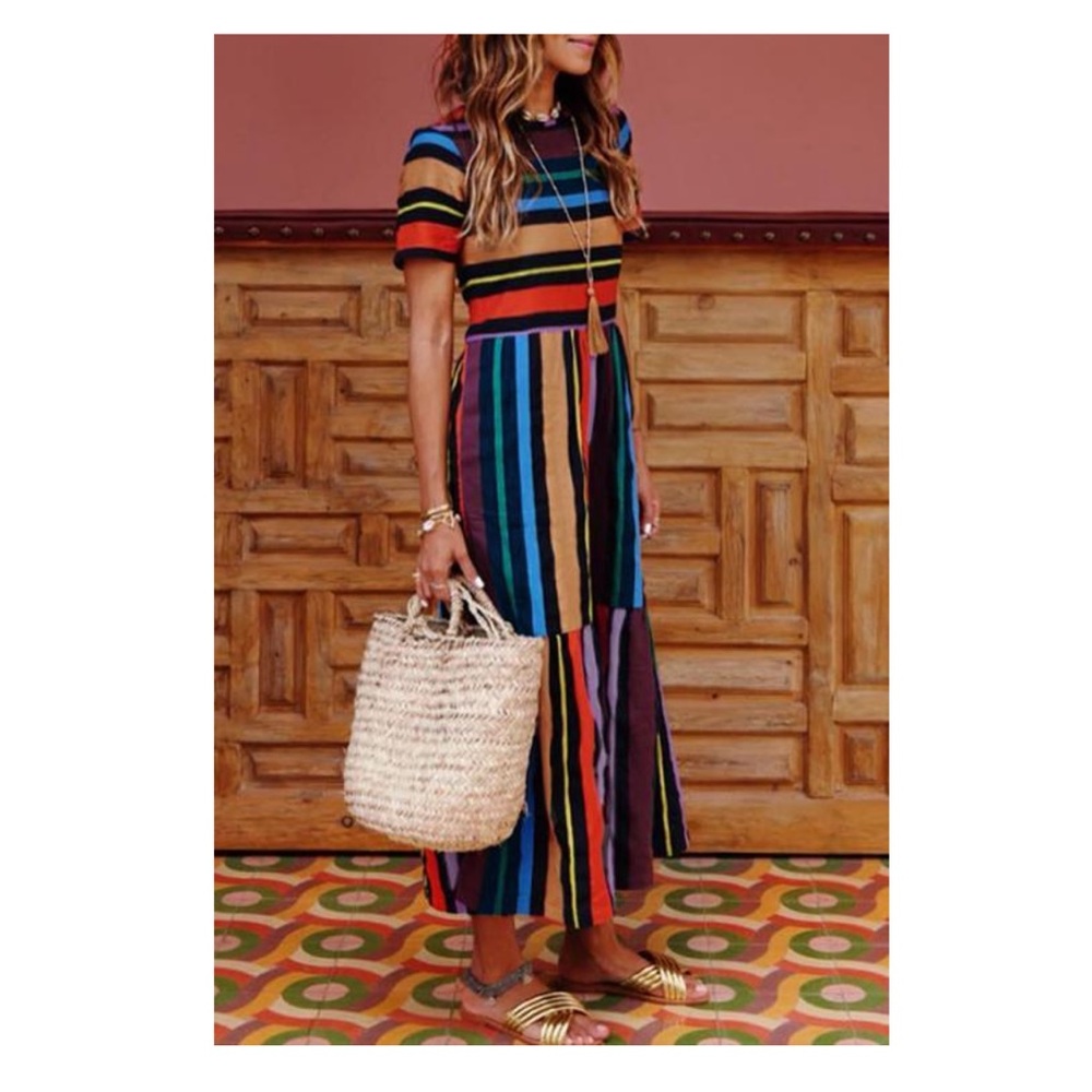 Striped maxi dress